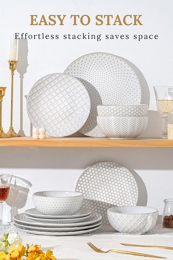 FOBENTA 16-Piece Ceramic Dinnerware Set - Image 4