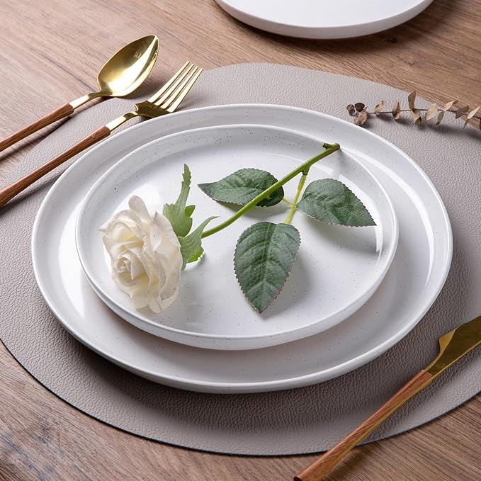 AmorArc Dinnerware Sets for 6, 18 Pieces Ceramic Plates and Bowls Set | Scratch - Image 2