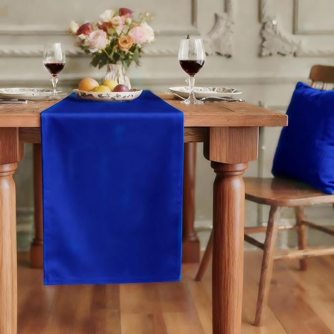 FOLINS&HOME Royal Blue Waterproof Decorative Table Runner 48 Inches Long | by FOLINSHOME