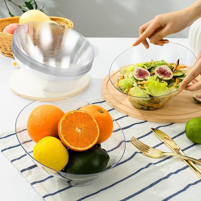 12 Pack Clear Plastic Serving Bowls - Image 5