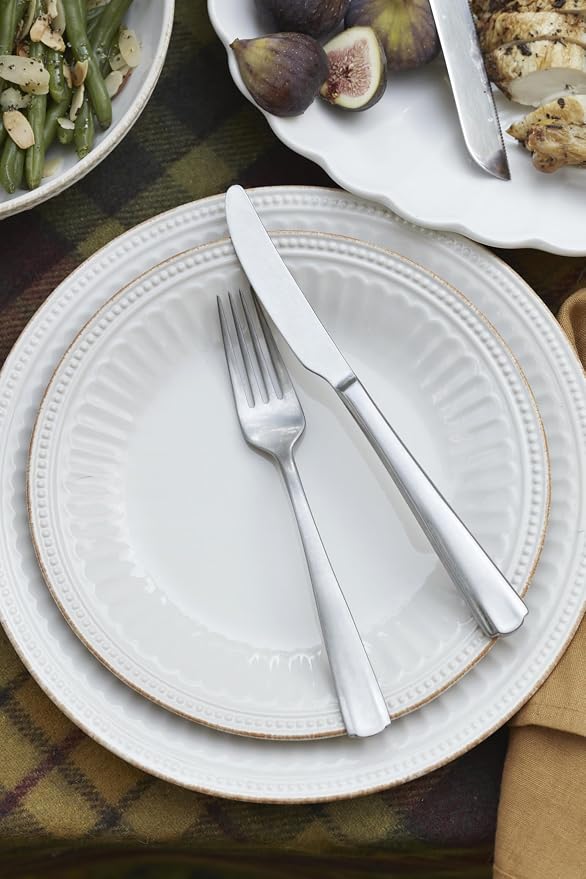 Lenox French Perle Groove White Stoneware 24-Piece Dinnerware Set - Image 9