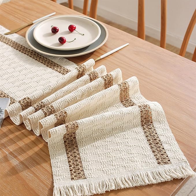Boho Table Runner 48 Inches Long Summer Decorations Farmhouse Macrame Table - Image 4