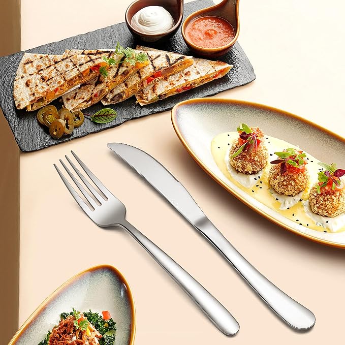 LIANYU 45-Piece Heavy Duty Silverware Set - Image 5