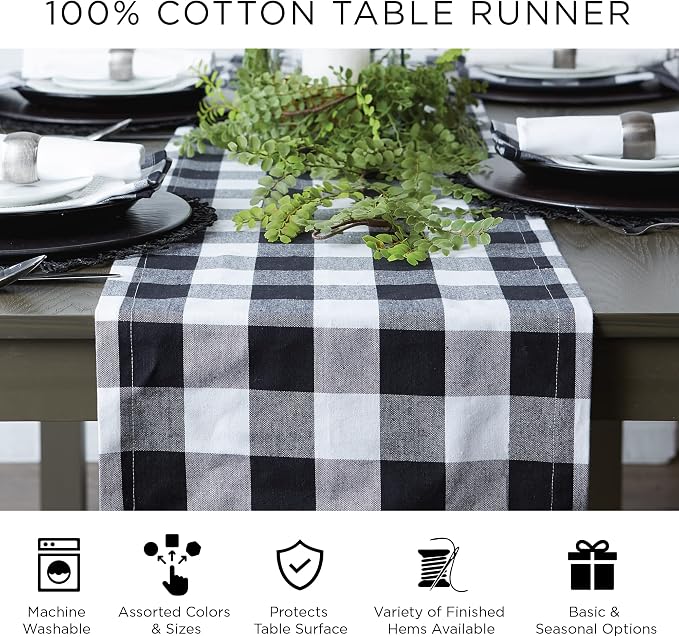 DII Chambray Kitchen, Tabletop Collection, 14x108 Table Runner - Image 6
