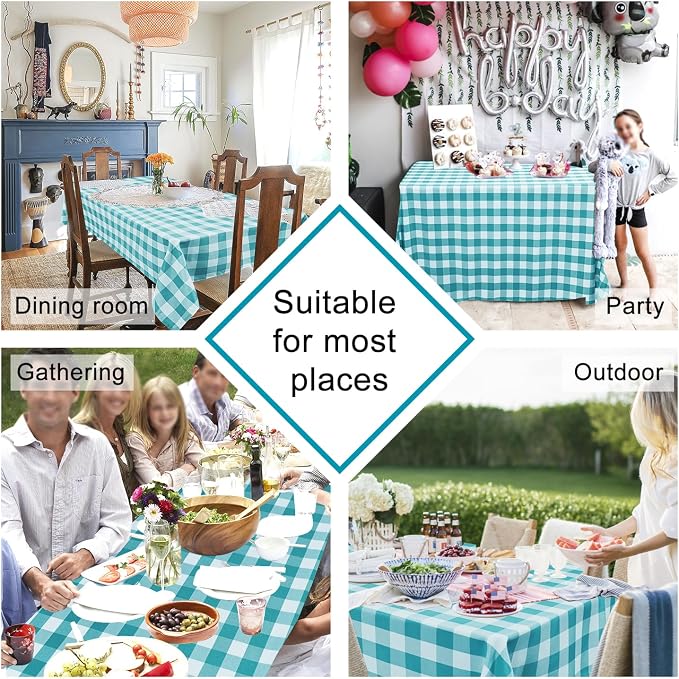 60 x 120 Inch Checkered Tablecloth Rectangle - Image 6