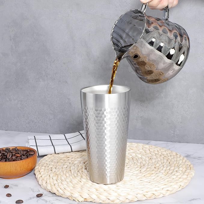 Beasea Stainless Steel Cups 19 oz, 2 Pack Large 18.6oz 550ml Stainless Steel - Image 6