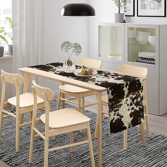 Cow Print Table Runner, 13x60 Inch - Image 3