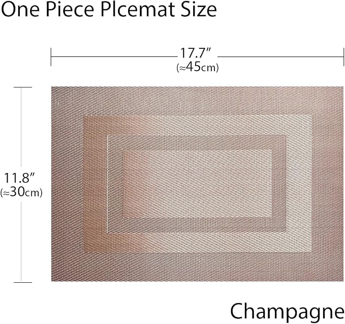 PIGCHCY Placemats Set of 12 Washable Durable Place Mats Vinyl Heat Resistant - Image 2