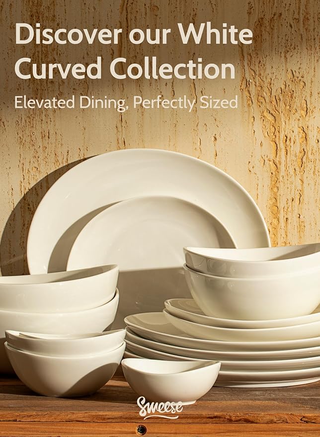 Sweese 10 oz Small White Porcelain Bowls - Image 8