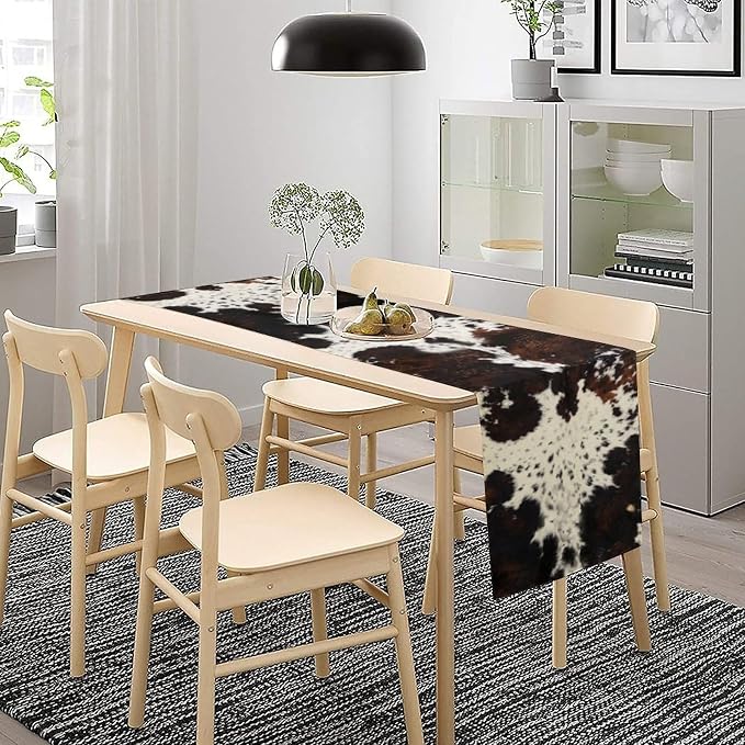 Cow Print Table Runner, 13x70 in - Image 3