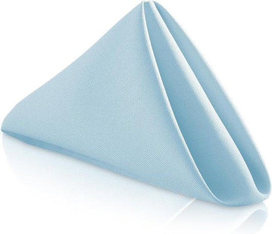 Lann's Linens Set of 12 Cloth Dinner Napkins, 17-inch Polyester Napkins by LannsLinens