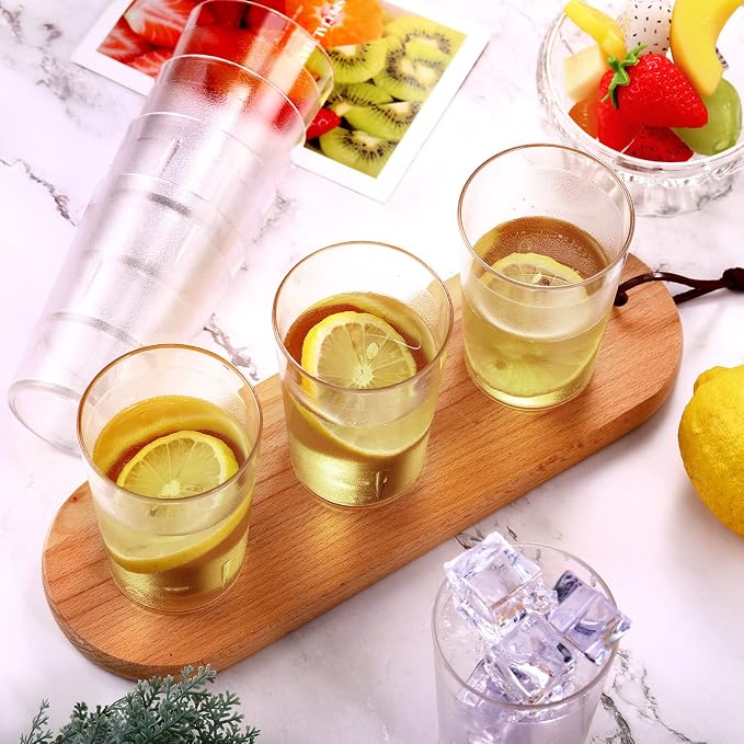 Meanplan 48 Pack Plastic Reusable Drinking Glasses Restaurant Grade 8 oz - Image 5