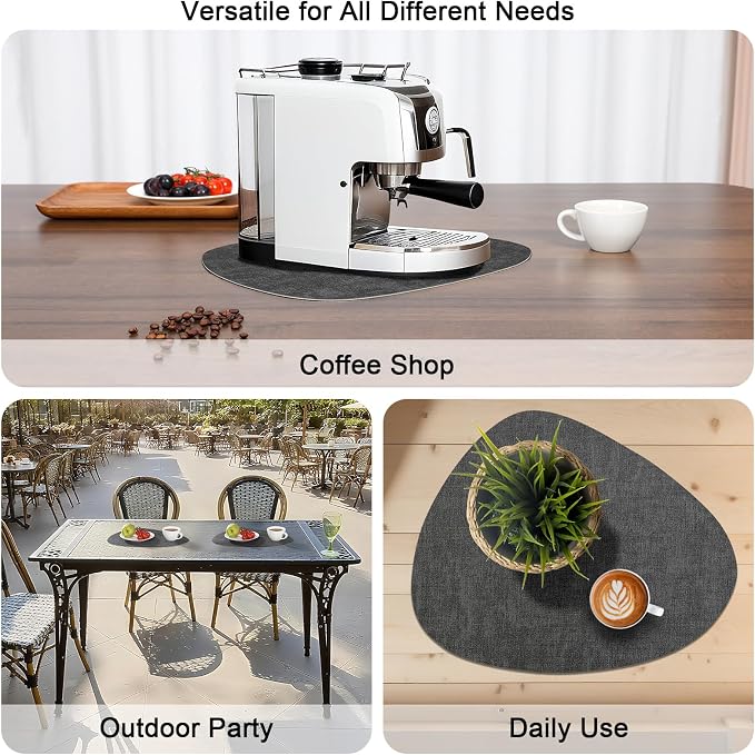 Faux Leather Placemats Set of 4, Dual Sided - Image 7