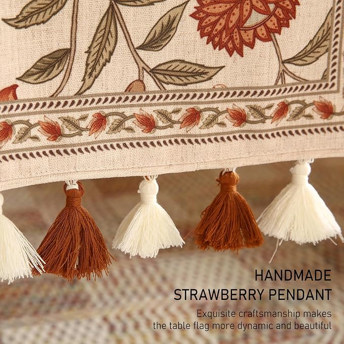 Designer French Linen Table Runner, Kitchen Decor, Dining Table, Thanksgiving - Image 6
