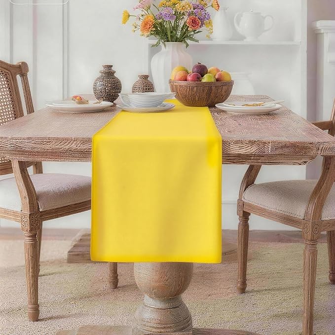MEANMOY Yellow Table Runner 36 Inches Long Waterproof Table Runners | Washable by MEANMOY