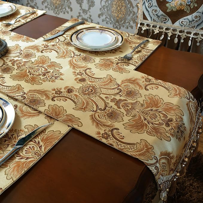 Luxury Velvet Gold Table Runner 72 Inches Long - Image 9