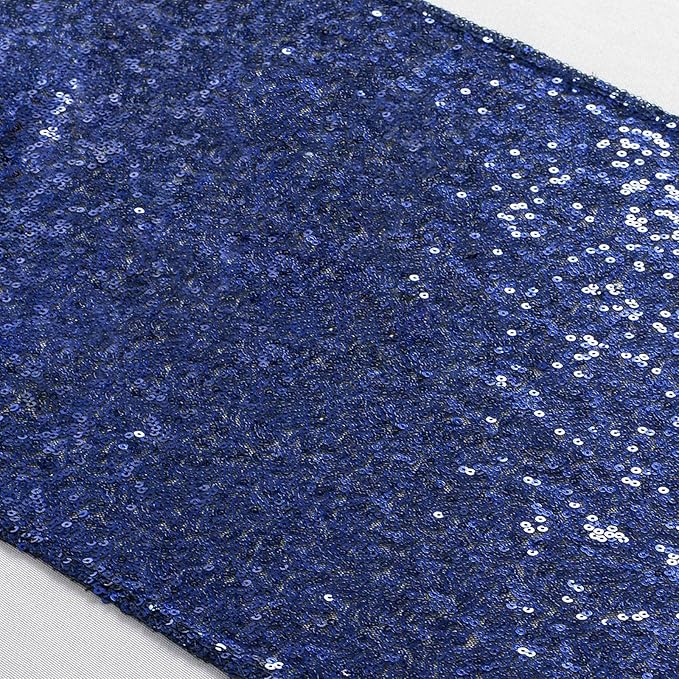 ShiDianYi 12''x72'' Navy Blue Sequin Table Runner by ShiDianYi