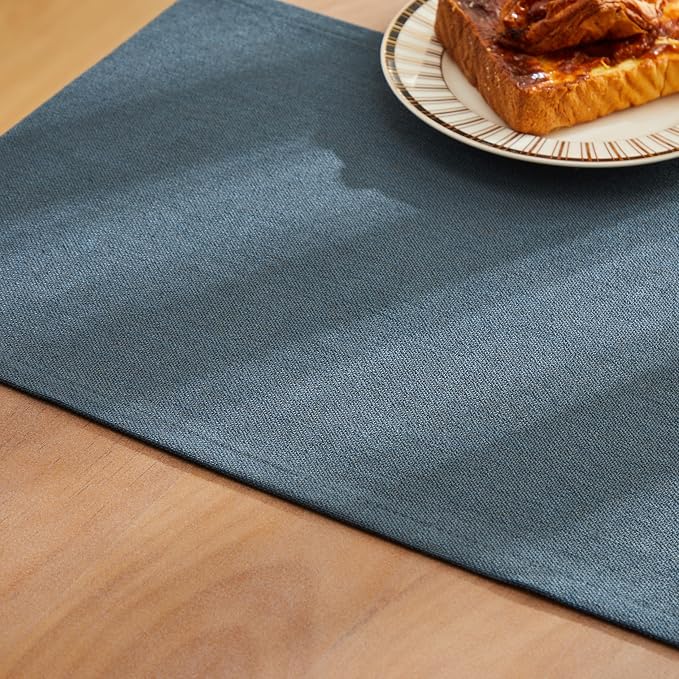 Rustic Cotton Linen Table Runner, 13x36 Inches Navy | Farmhouse Style Linen - Image 6