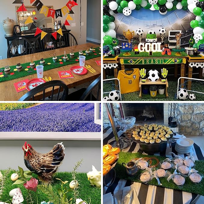 XLX TURF Green Artificial Grass Table Runner 12x120 Golf Party Decorations | - Image 7