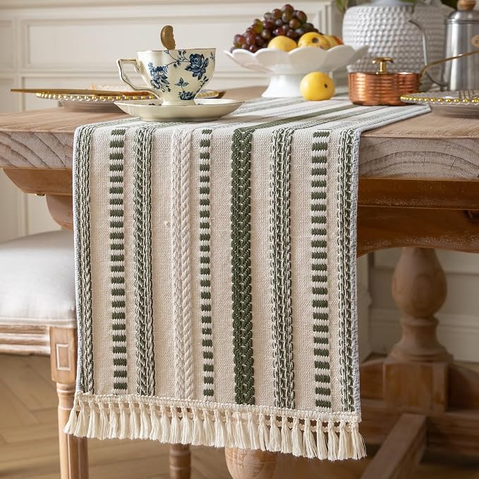 Caflife Boho Table Runner 13 x 108 Inch Long, Dining Room Home Decor - Image 2