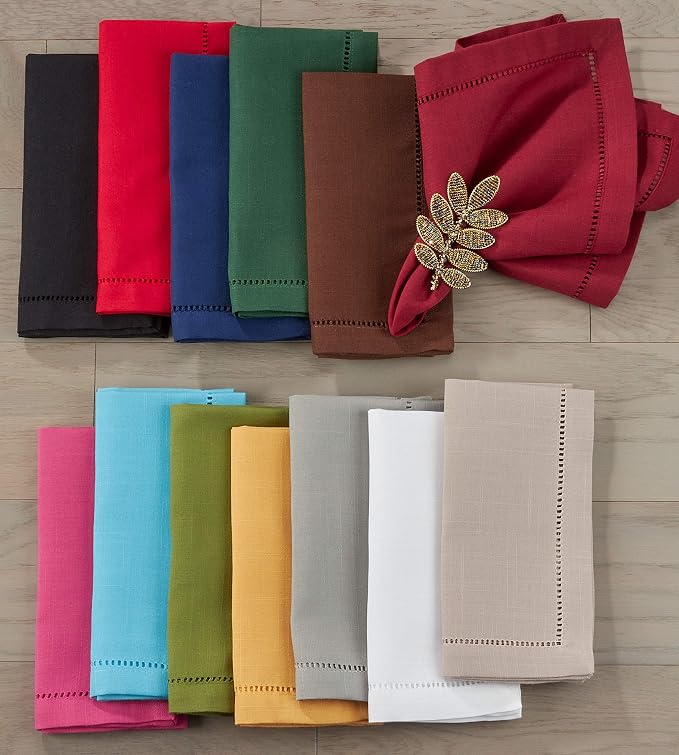 SARO LIFESTYLE Hemstitched Border Dinner Napkin - Image 6