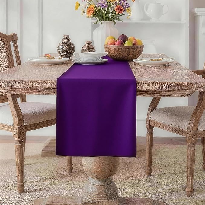 MEANMOY Purple Table Runner 60 Inches Long Waterproof Table Runners | Washable by MEANMOY