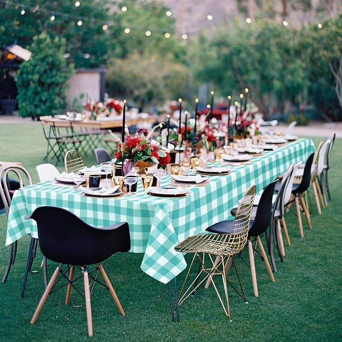 60 x 120 Inch Checkered Tablecloth Rectangle - Image 5