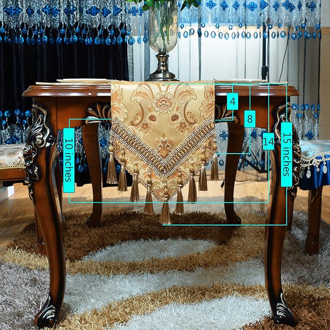 Luxury Velvet Gold Table Runner 125 Inches Long - Image 8