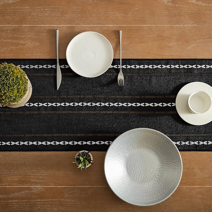 Hemstitched Farmhouse Table Runner, Cotton Linen Table Runners 60 Inches Long - Image 4