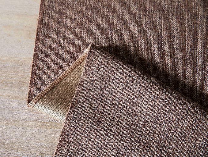 Brown Table Runners 48 Inches Long, Burlap Linen Style Rustic Farmhouse Table - Image 7